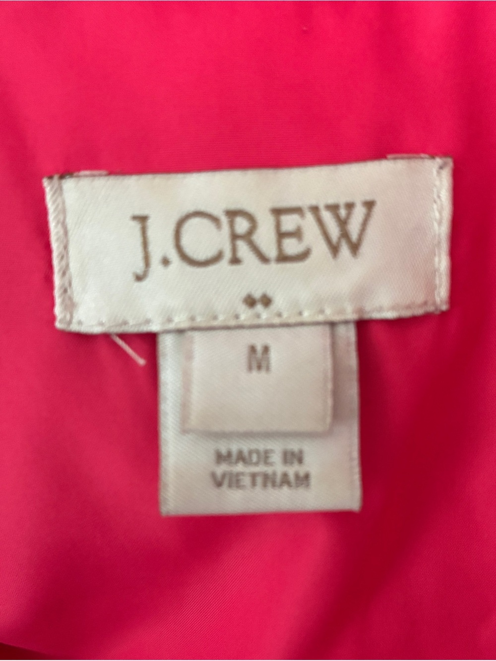 J. CREW Salmon Pink Excursion Puffer Vest Concealed Snap Pockets M - Picture 5 of 6